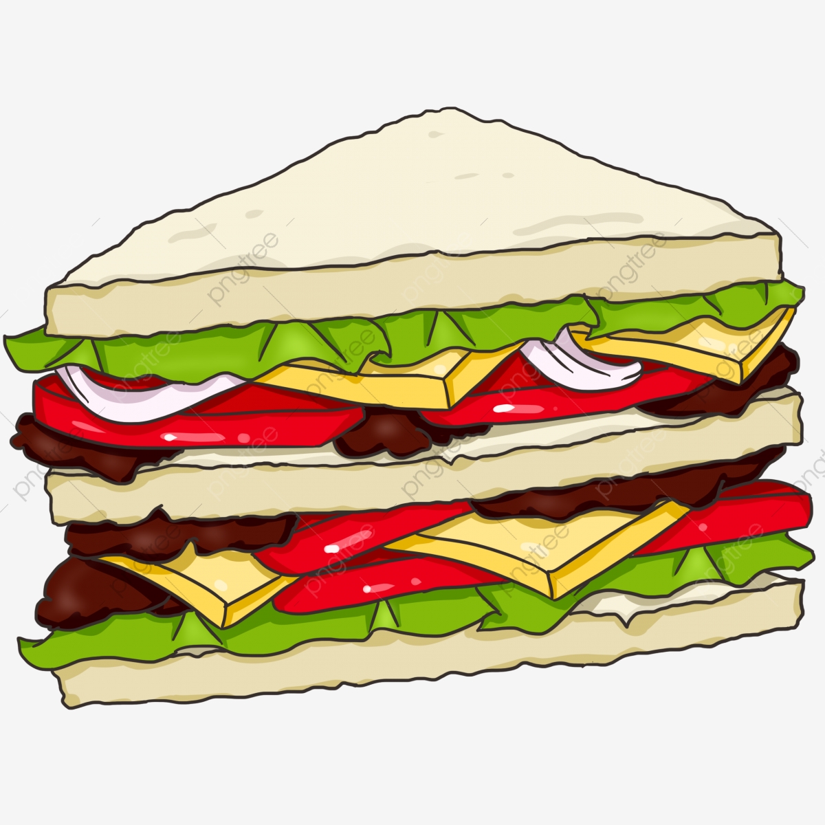 sandwich clipart triangle sandwich