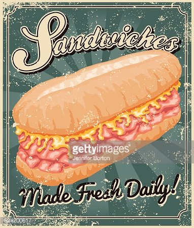 sandwich clipart vintage