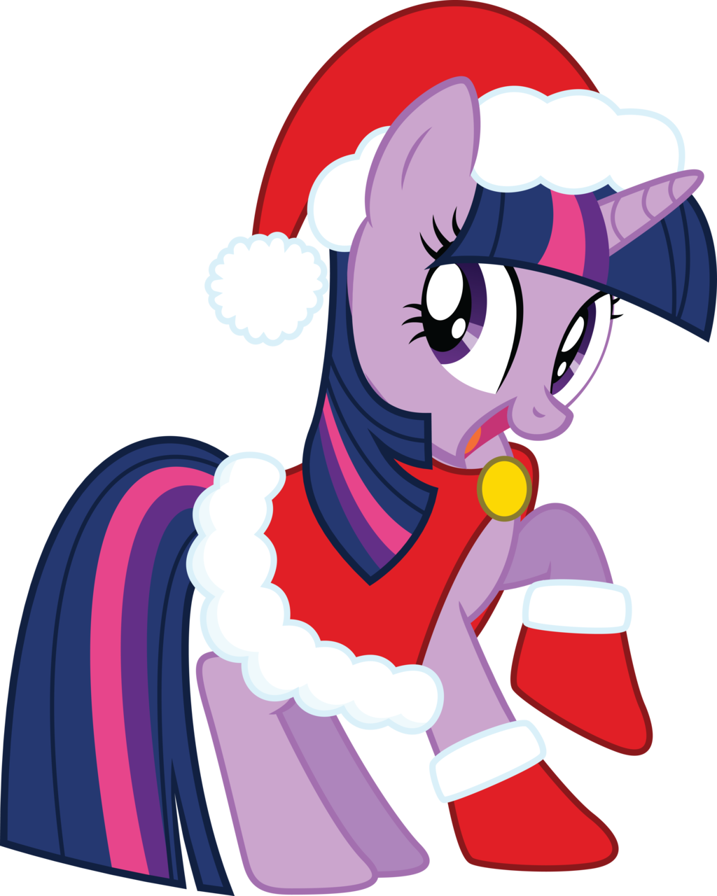 Santa clipart cop. My little pony christmas