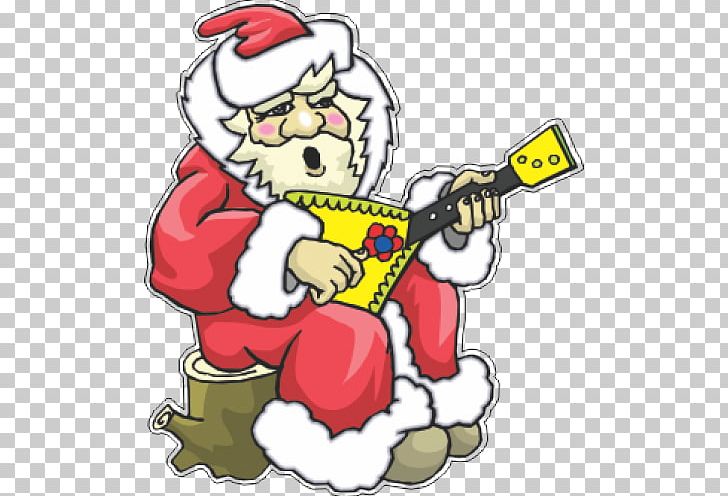 Claus ded moroz christmas. Santa clipart guitar