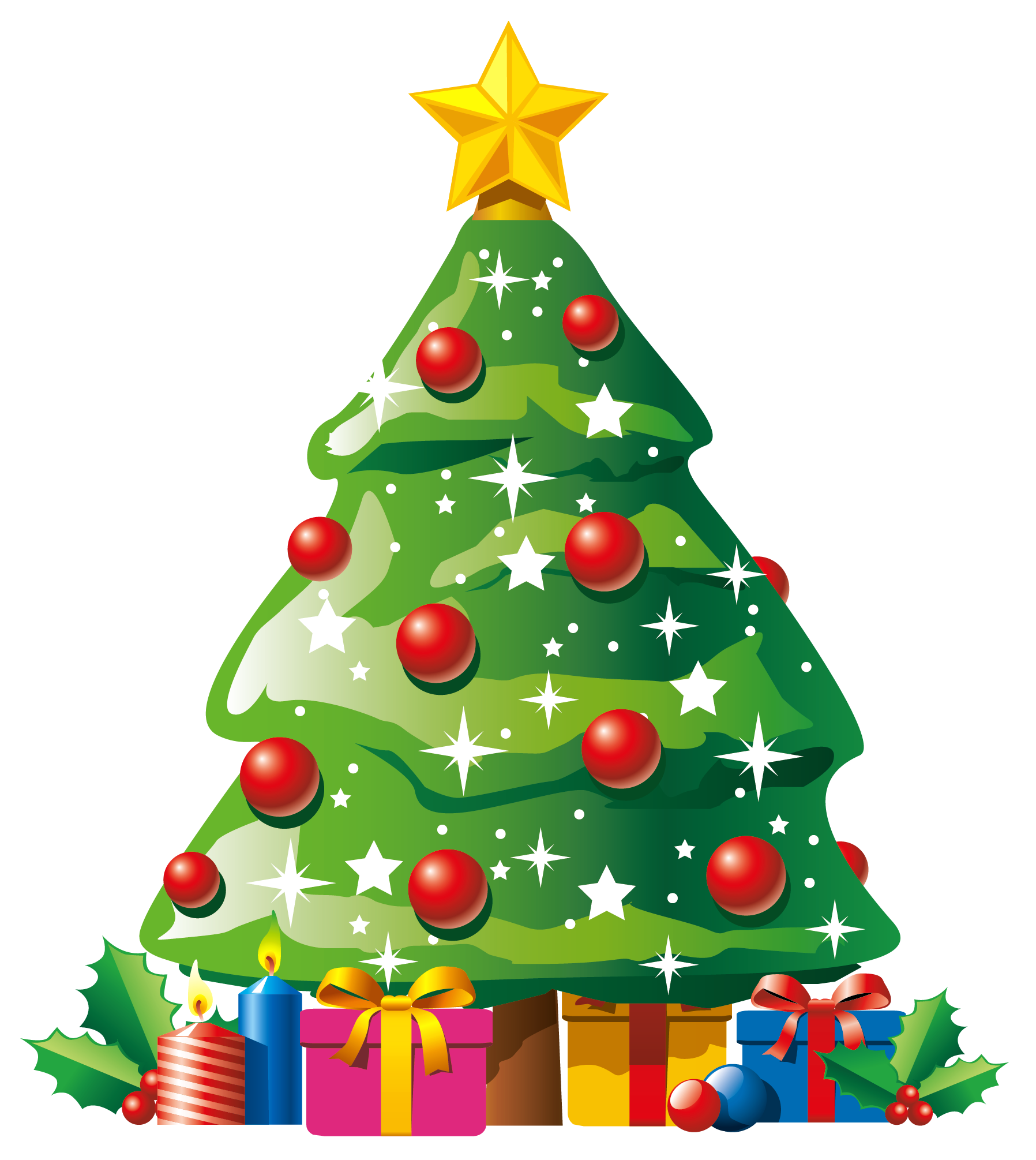  collection of christmas. Santa clipart tree