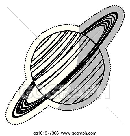 Saturn clipart astronomy. Vector art planet image