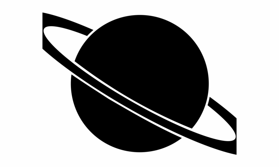 saturn clipart black and white