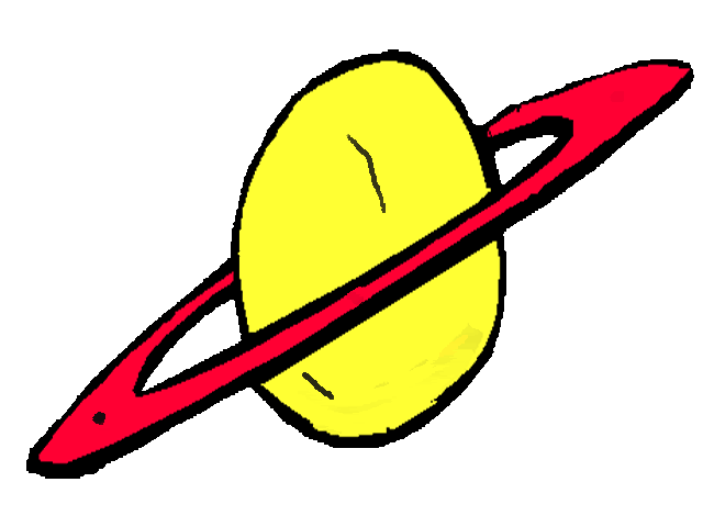 saturn clipart yellow planet