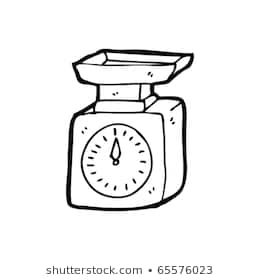 Weighing portal . Scale clipart black and white