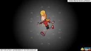 A joyful woman gliding. Scale clipart contentment