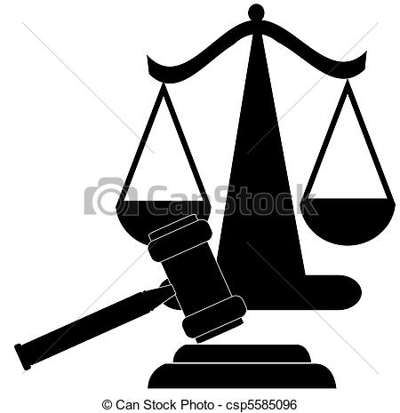 Scales of justice silhouette. Scale clipart subpoena