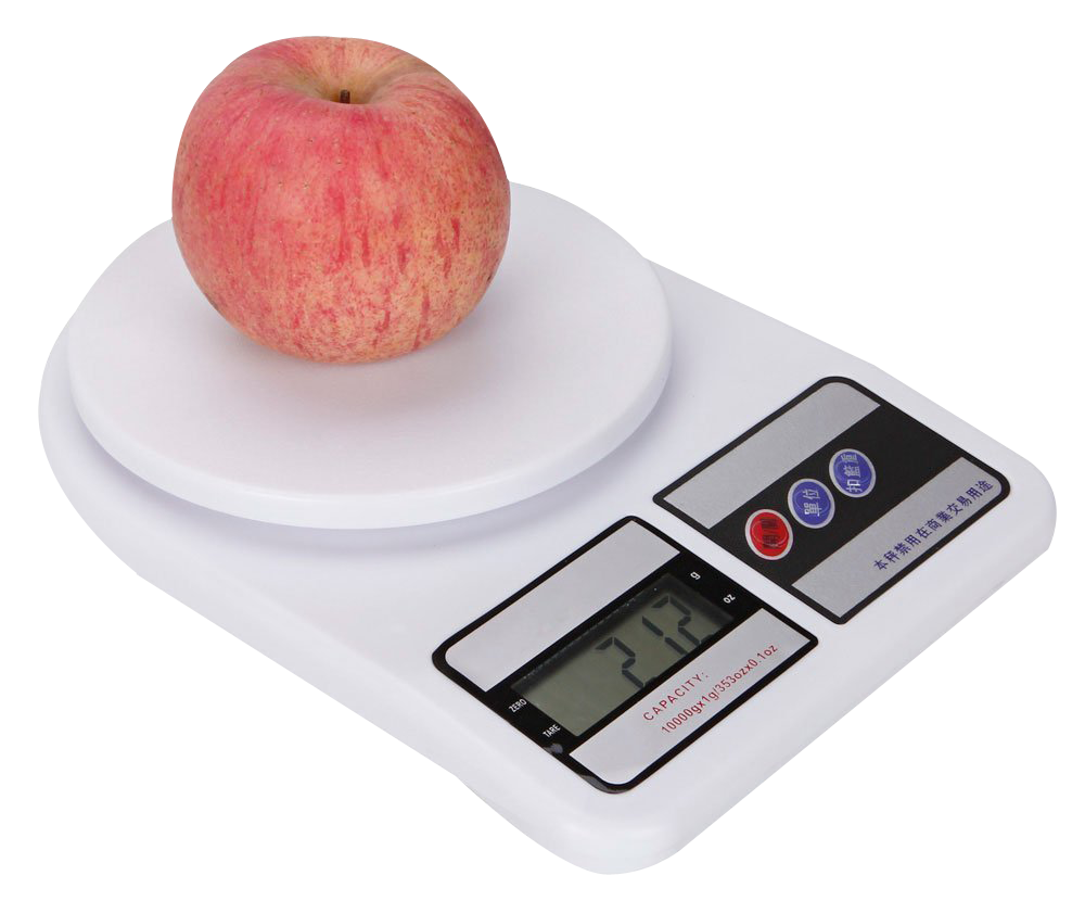 Scale clipart weight measurement tool. Weighing with apple png