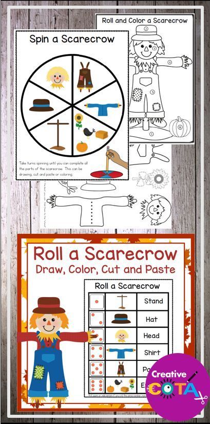 Scarecrow clipart back to school. Roll or spin a