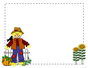 Free fall cliparts download. Scarecrow clipart border