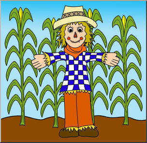 scarecrow clipart colored