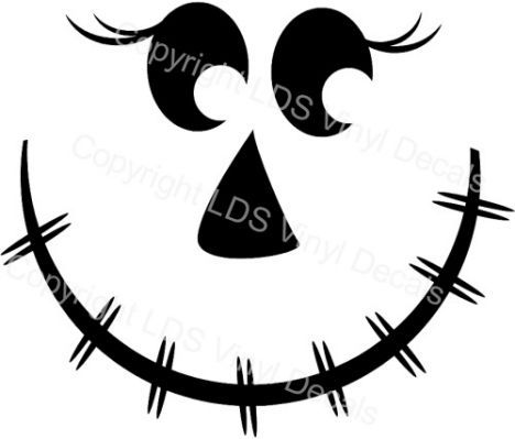 Scarecrow clipart eye. Face template crafts 