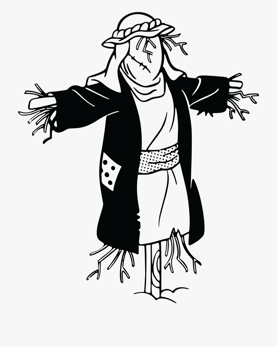 scarecrow clipart field drawing