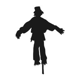 scarecrow clipart silhouette