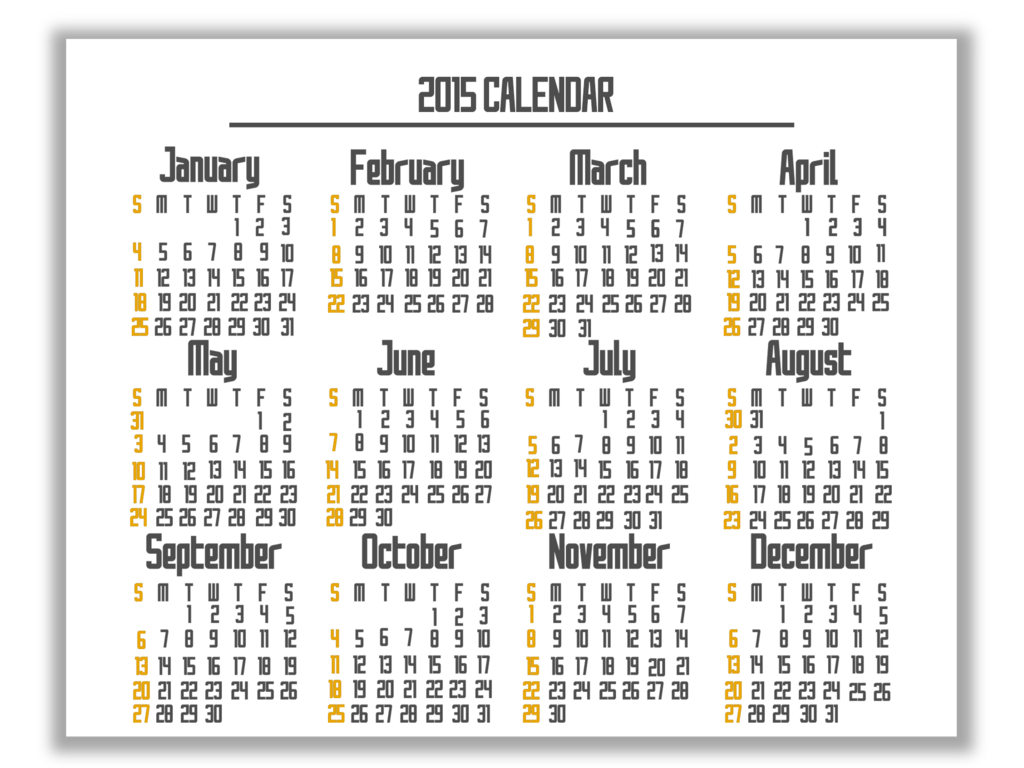 schedule clipart calendar 2015
