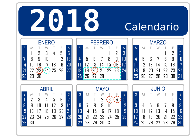 schedule clipart calendar spanish