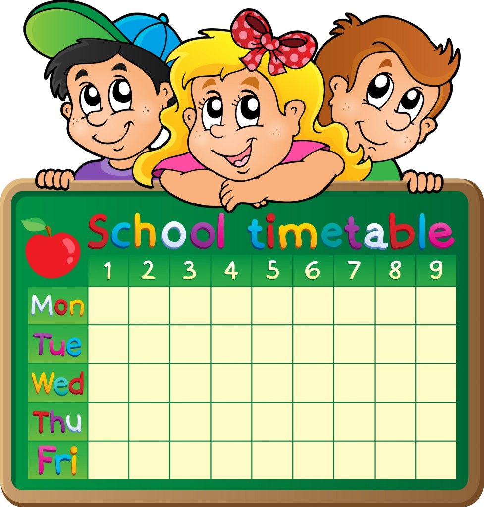 schedule clipart class time table