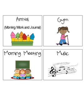 Schedule clipart daily agenda. With visuals 