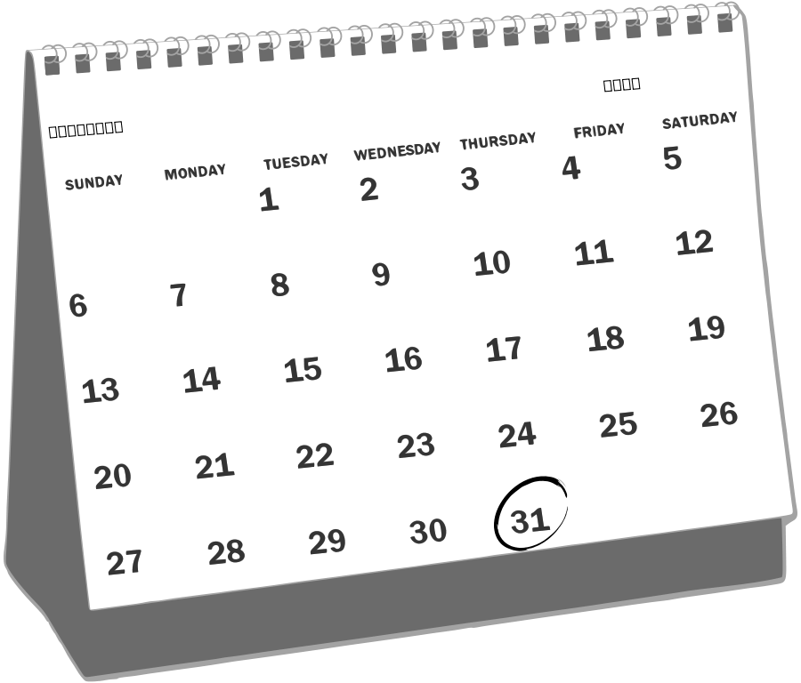 Wednesday clipart saturday calendar. Feis schedule 