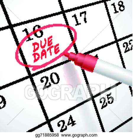 Vector art words circle. Schedule clipart due date