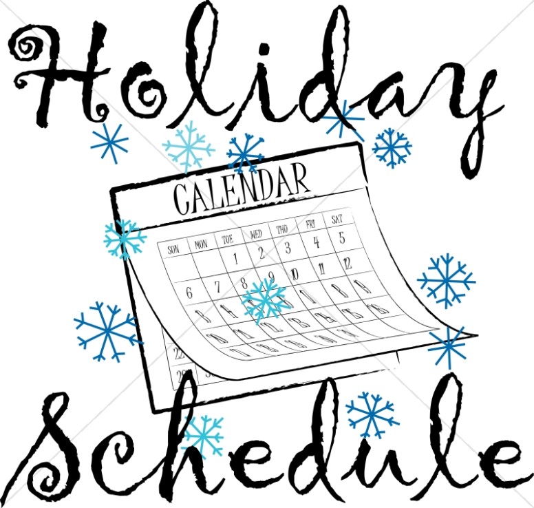 schedule clipart holiday calendar