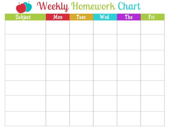schedule clipart homework planner