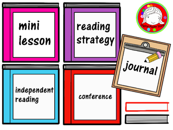 Reader s signs labels. Schedule clipart reading workshop