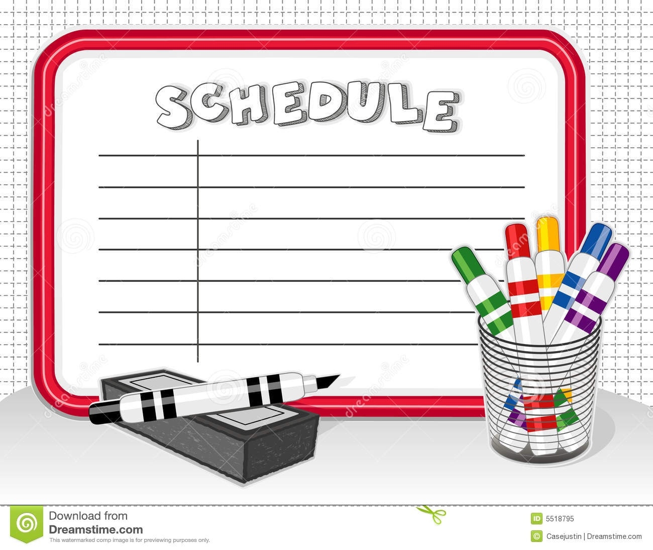 daily class schedule clipart