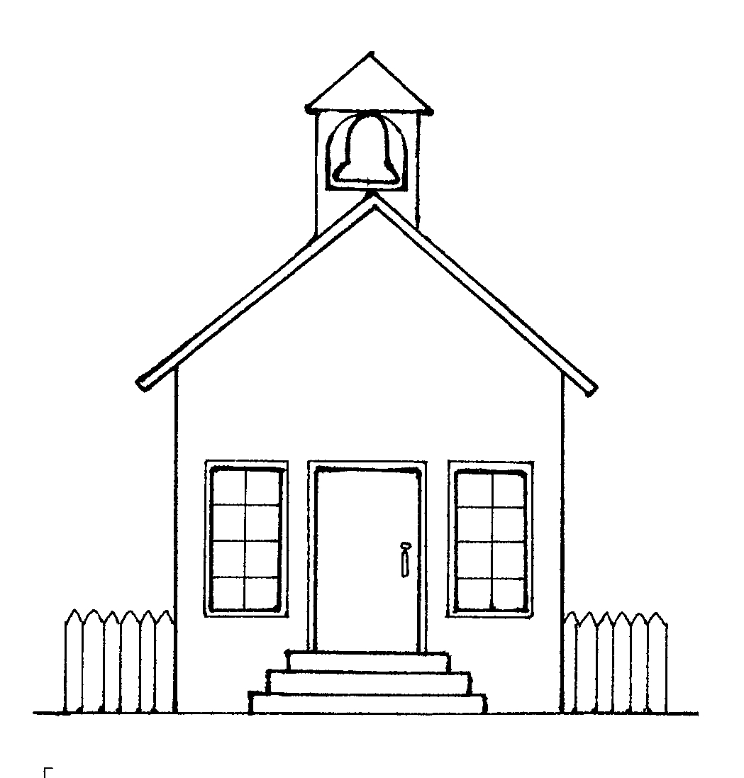 Schoolhouse clipart outline. Free school house download