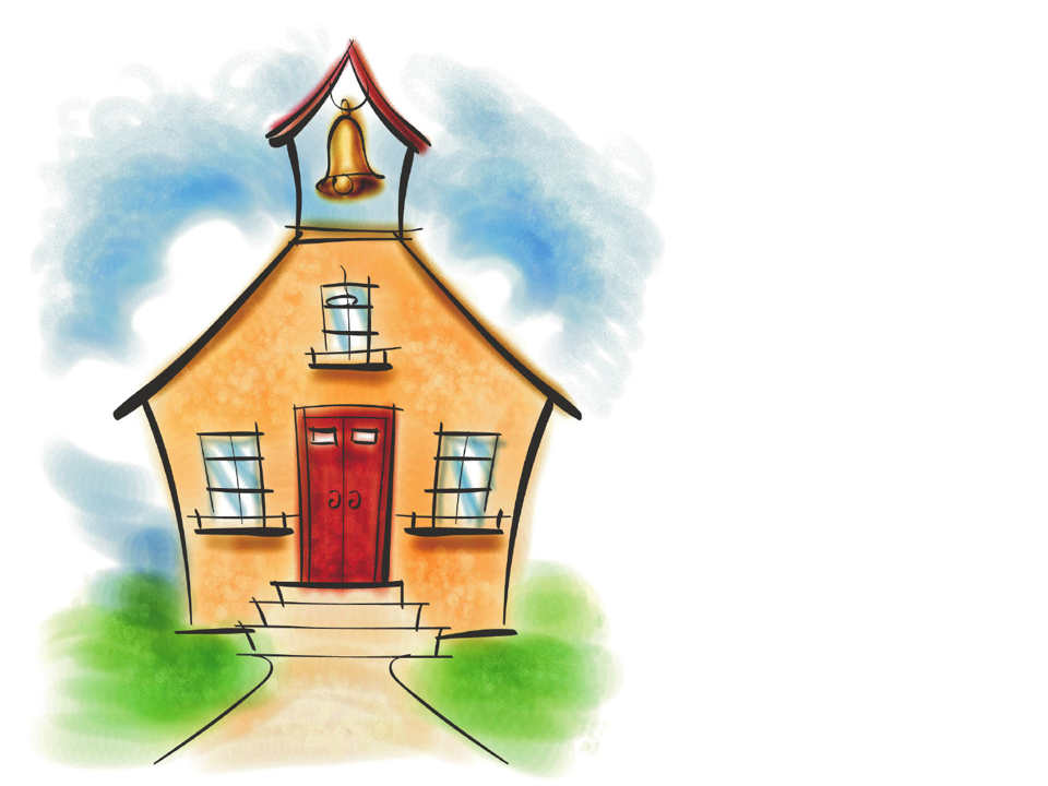 Free cartoon house download. Schoolhouse clipart school bell