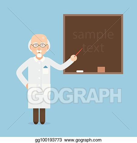 Scientist clipart college professor. Vector illustration senior science
