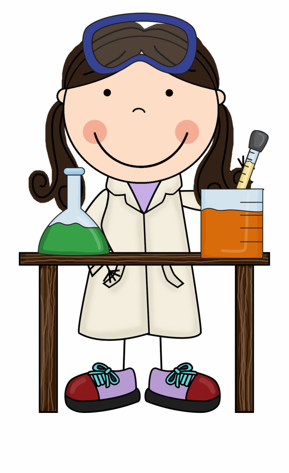 Miss hypothesis clip art. Scientist clipart little girl