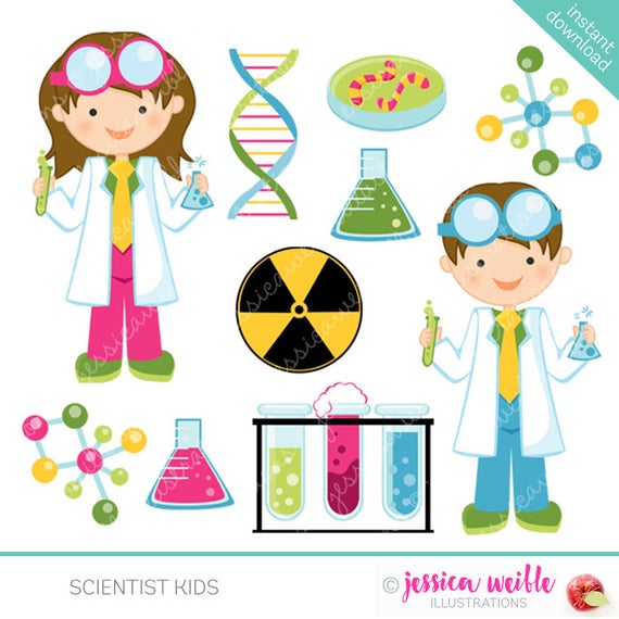 Scientist clipart sciencetist. Kids cute science clip