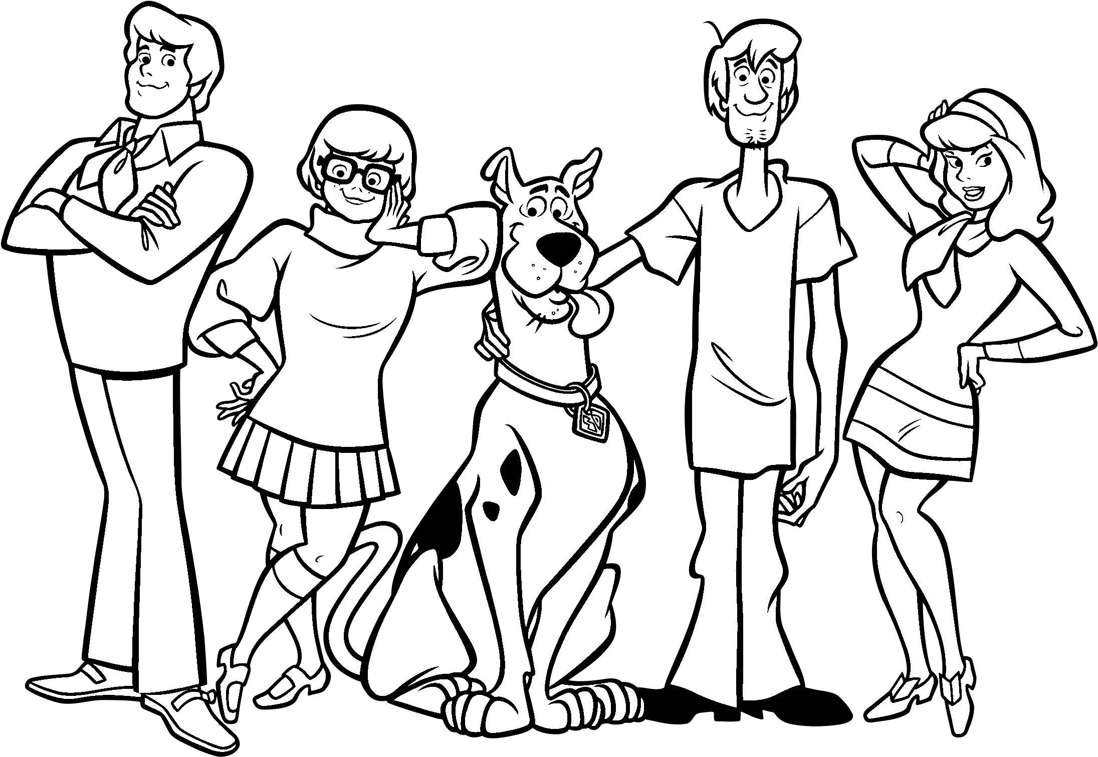 Scooby doo clipart black and white, Scooby doo black and white