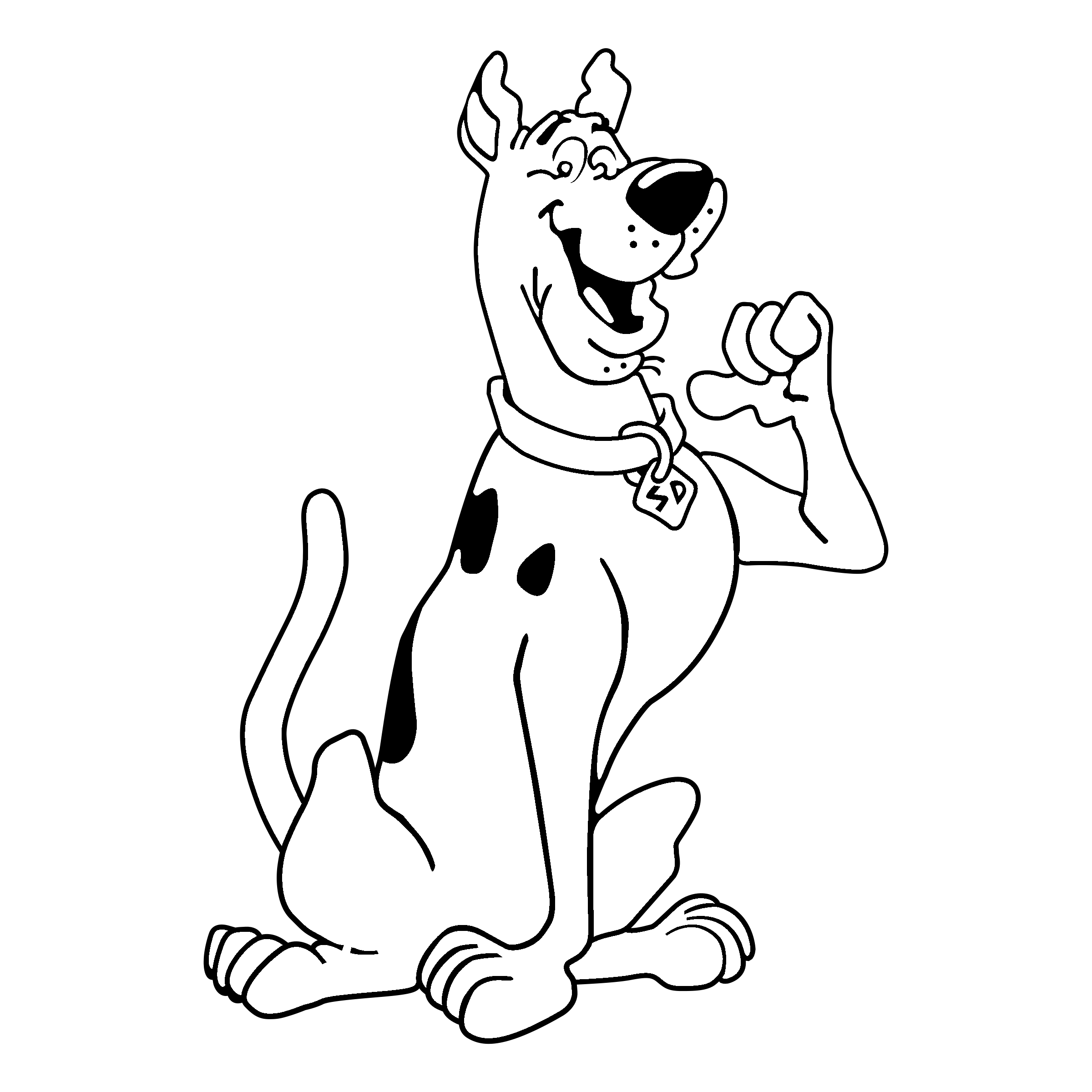 Scooby doo clipart black and white, Scooby doo black and white ...