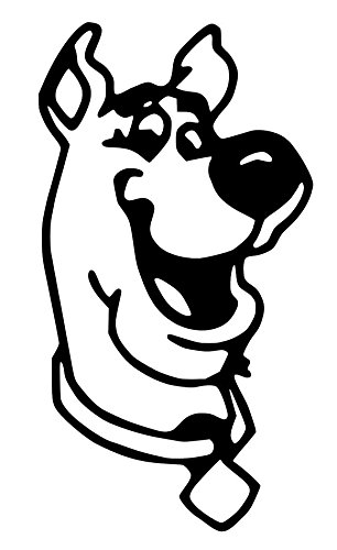 scooby doo clipart black and white