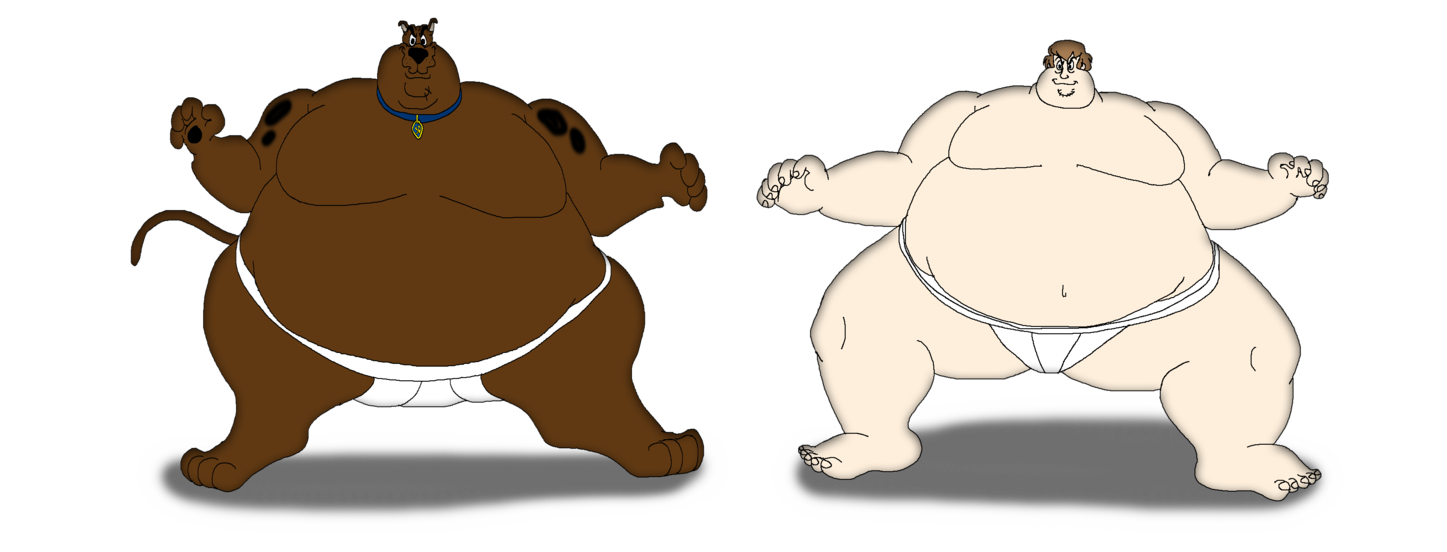 Sumo dooby by artist. Scooby doo clipart fat