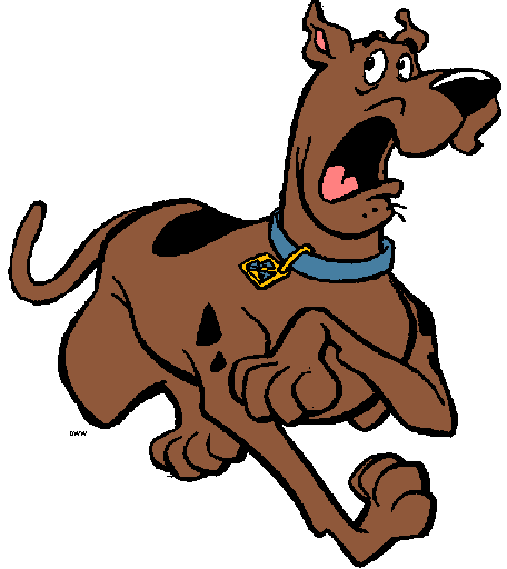 scooby doo clipart frightened