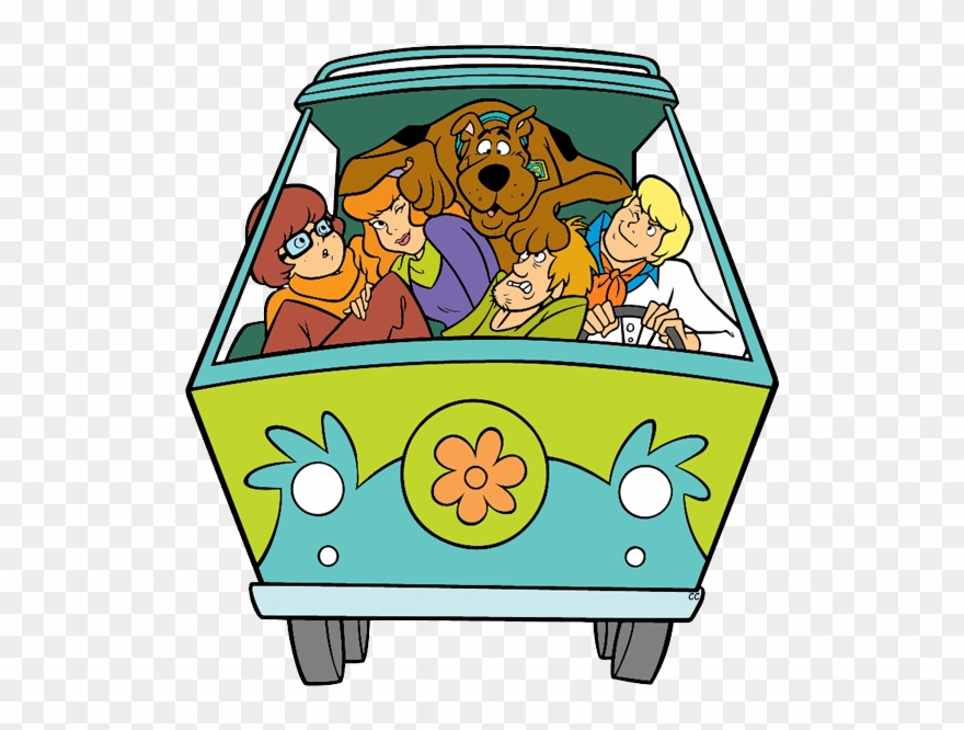 Scooby doo clipart mystery machine. Gang 