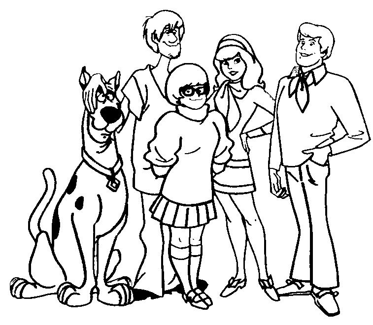 Scooby doo clipart outline. Free download clip art