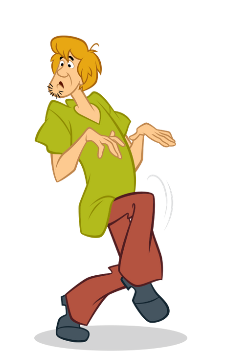 scooby doo clipart scared