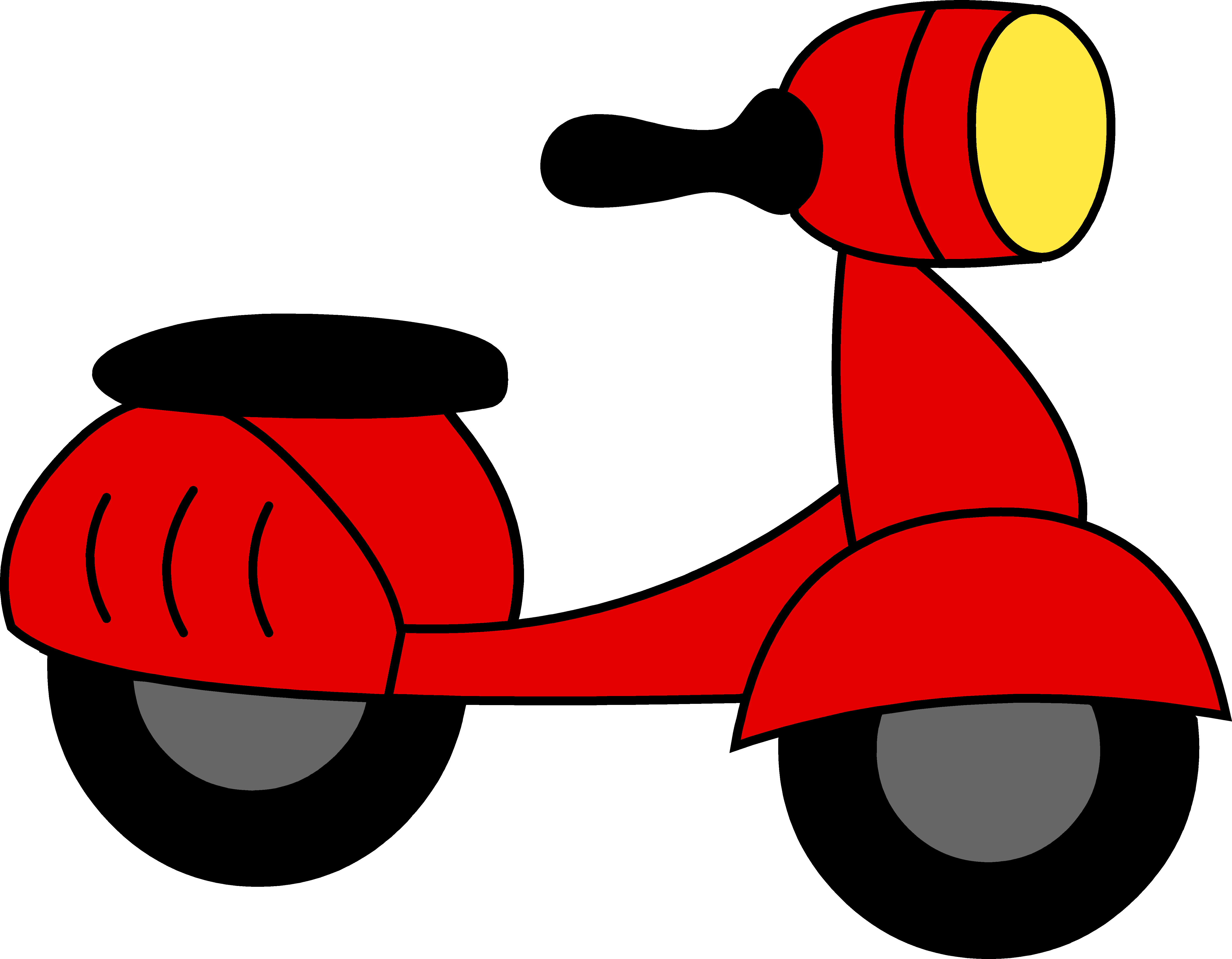 Little red motor scooter. Engine clipart motorcycle piston