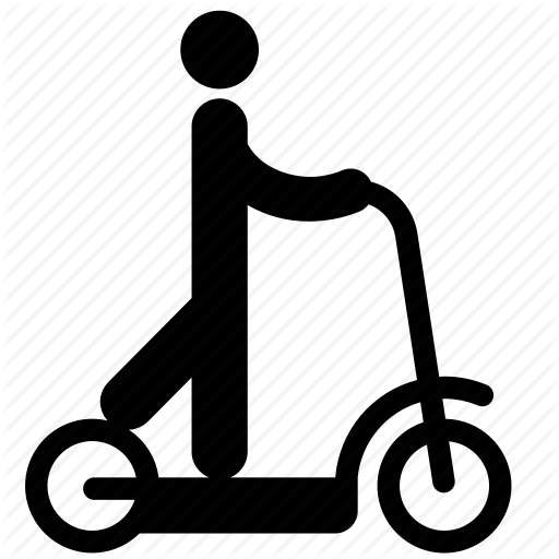  kick rider person. Scooter clipart electric scooter
