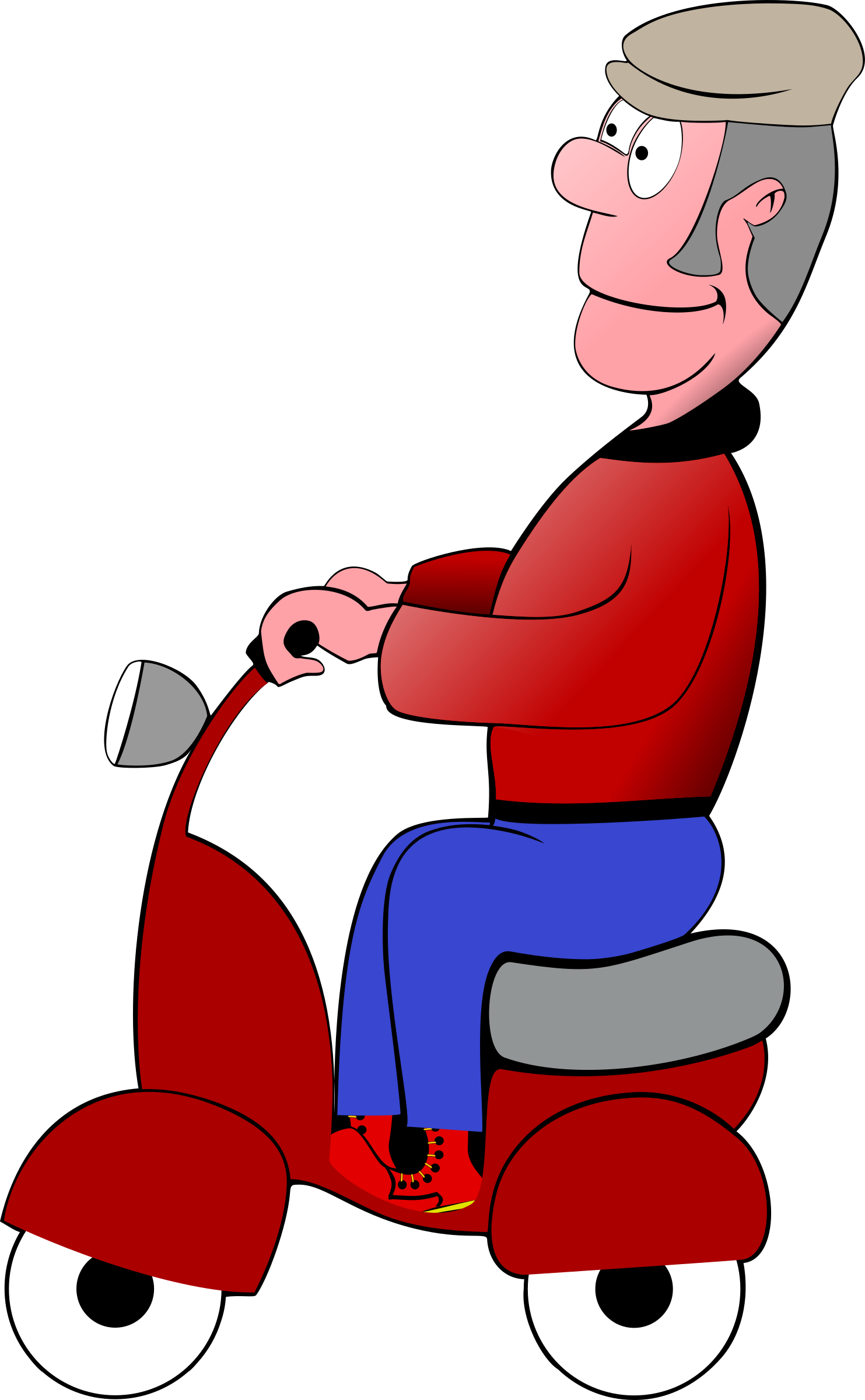 scooter clipart red scooter