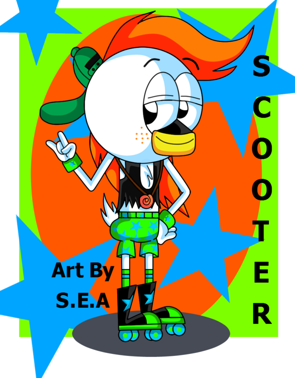 Breadwinners oc the new. Scooter clipart roller
