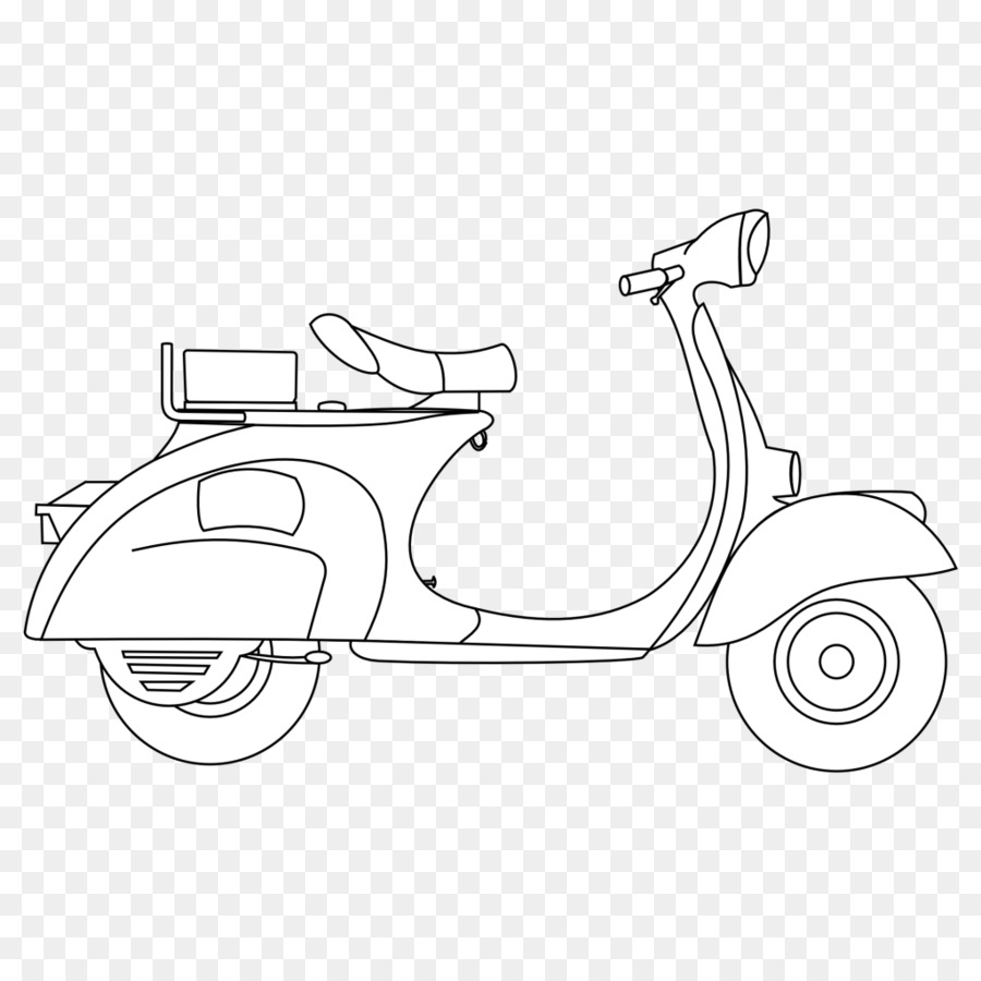 Book black and white. Scooter clipart scooter line