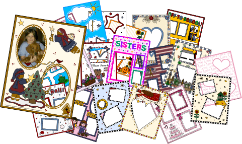 Scrapbook clipart. Scrapbooking photo frame pages