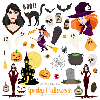 spooky clipart fall