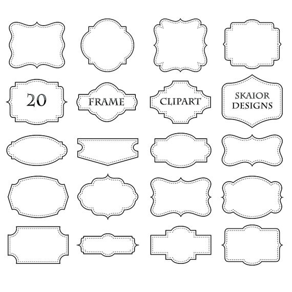 Frame border clip art. Scrapbook clipart square