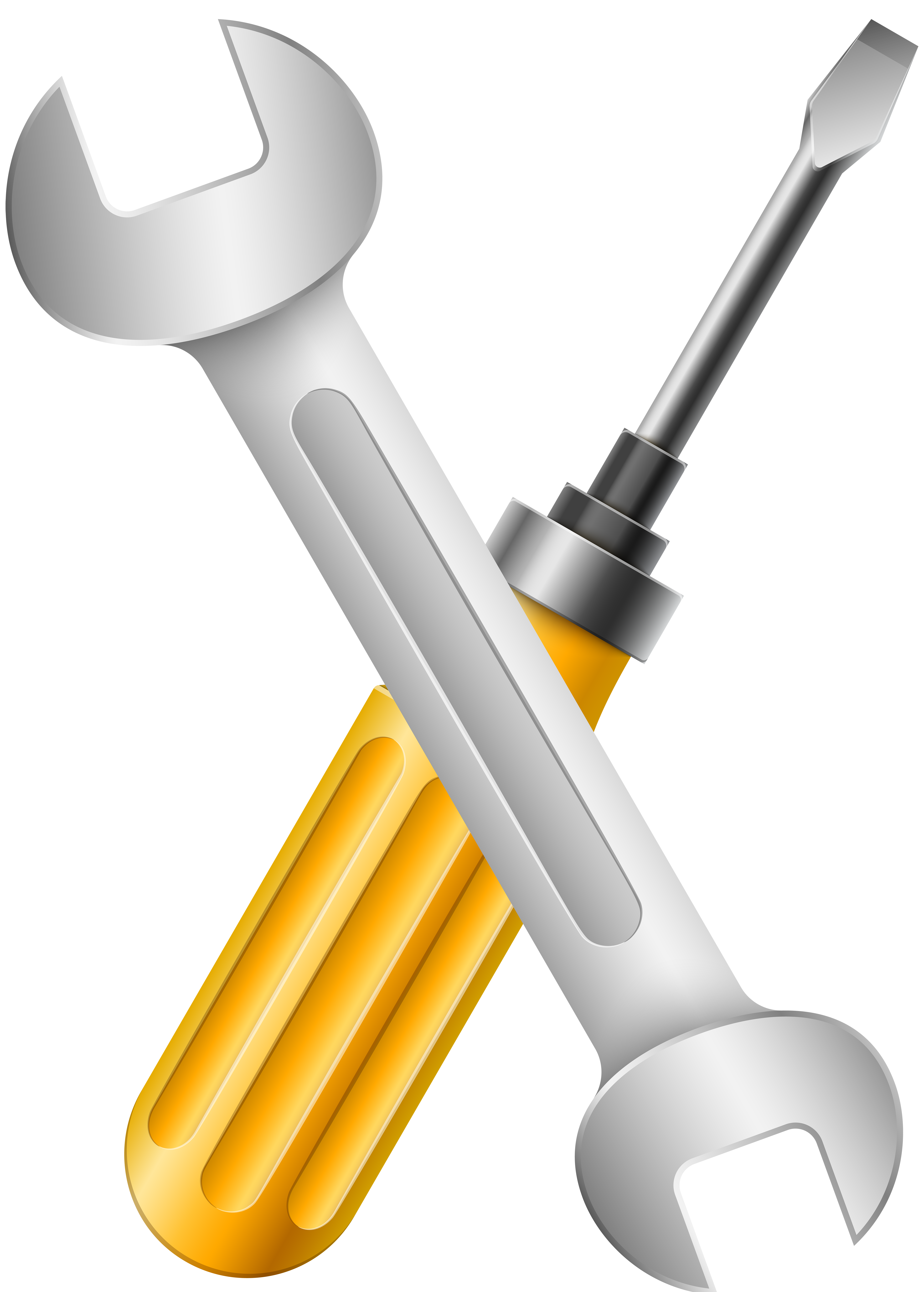 Wrench and png clip. Screwdriver clipart